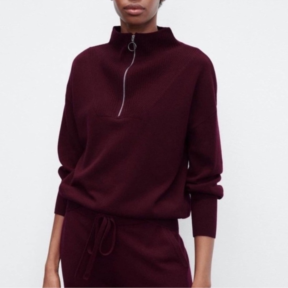 The Reset Black Sweater with Zipper